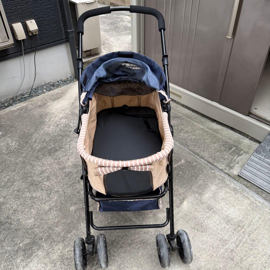 GEX ジェックス わんわんカート 多頭用 DXplus-N デニム柄×ベージュ