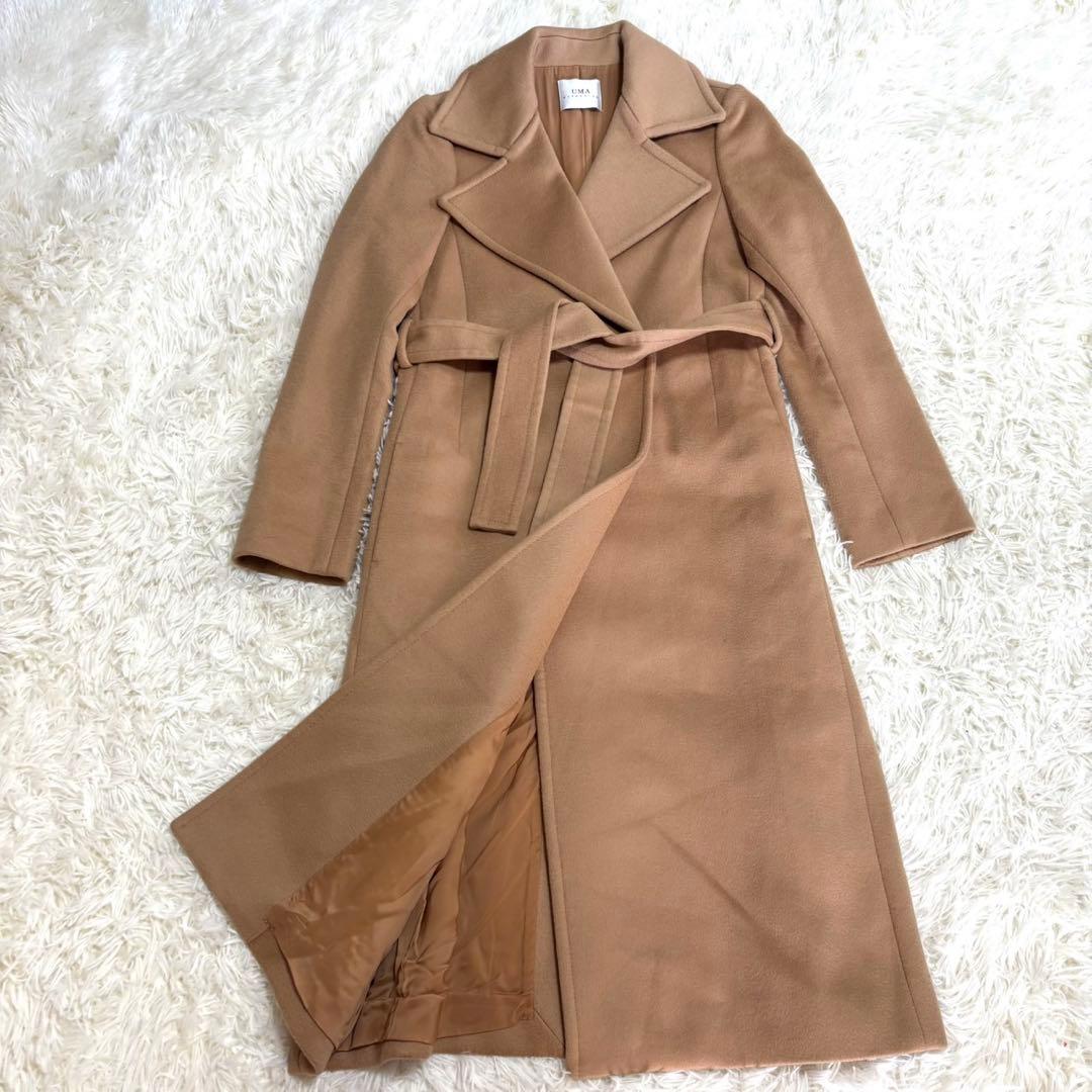 【美品】ユマエストネーション ベルテットコート　イタリア製生地 大きいサイズ