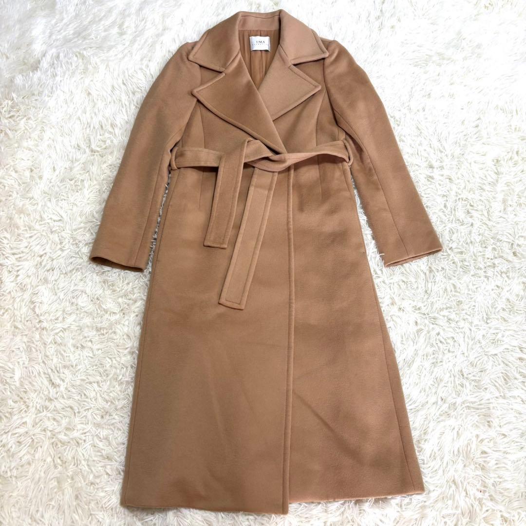 【美品】ユマエストネーション ベルテットコート　イタリア製生地 大きいサイズ