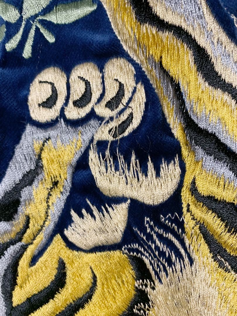 スカジャンTT13609別珍 ROARING TIGER×DRAGON 虎 龍