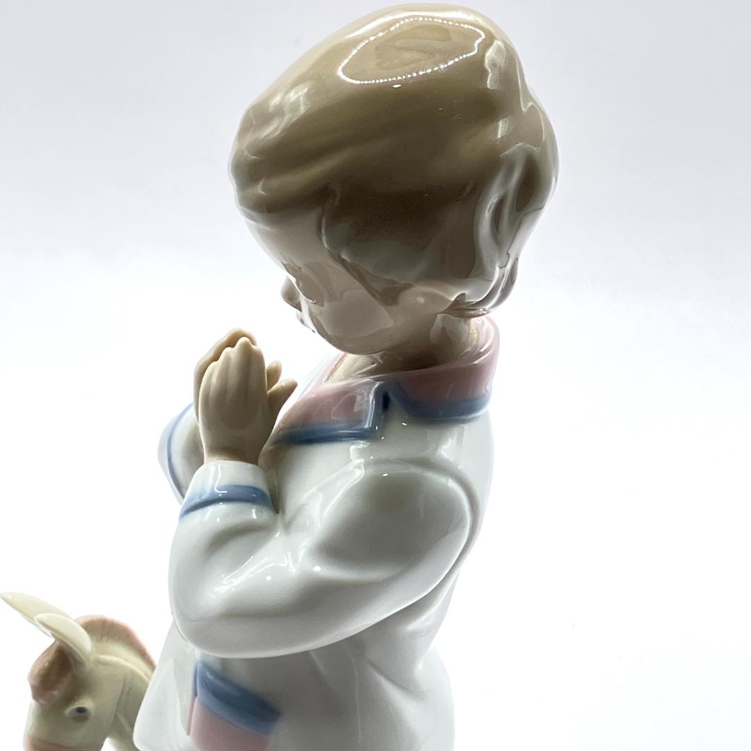 リヤドロ 仔馬と祈り 美品 陶器 アート インテリア 彫像 祈りのポーズ 希少