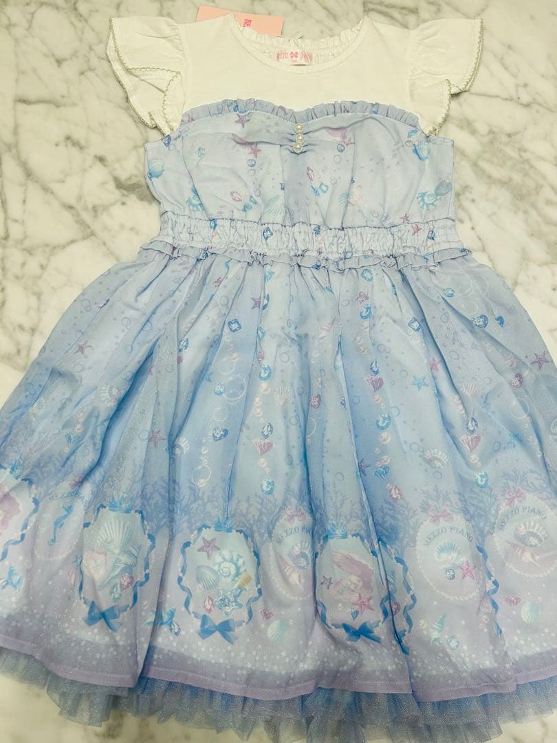 【新品タグ付き試着なし/2024年夏物/定価21,780円】シェル柄ワンピース