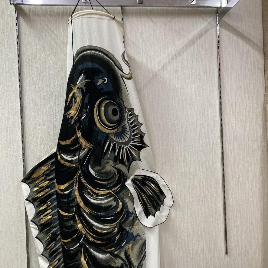 SKO118 希少　山本寛斎デザイン　鯉のぼり2m単品　お父さん鯉2m　黒鯉２m