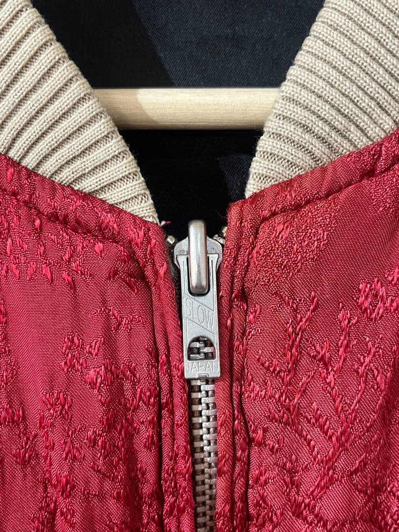 SCRIPT 花旅楽団 スカジャン 鯉×龍 リバーシブル 赤×黒 L 渋谷龍太