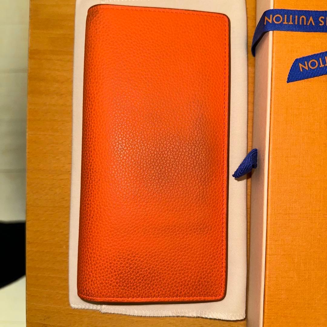 ルイヴィトン　メンズ　長財布　オレンジ