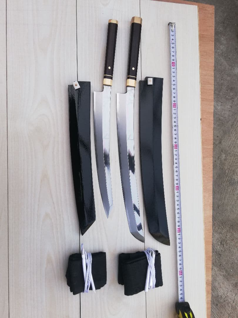 切付水本焼9寸、先丸水本焼7寸、鏡面仕上げ、