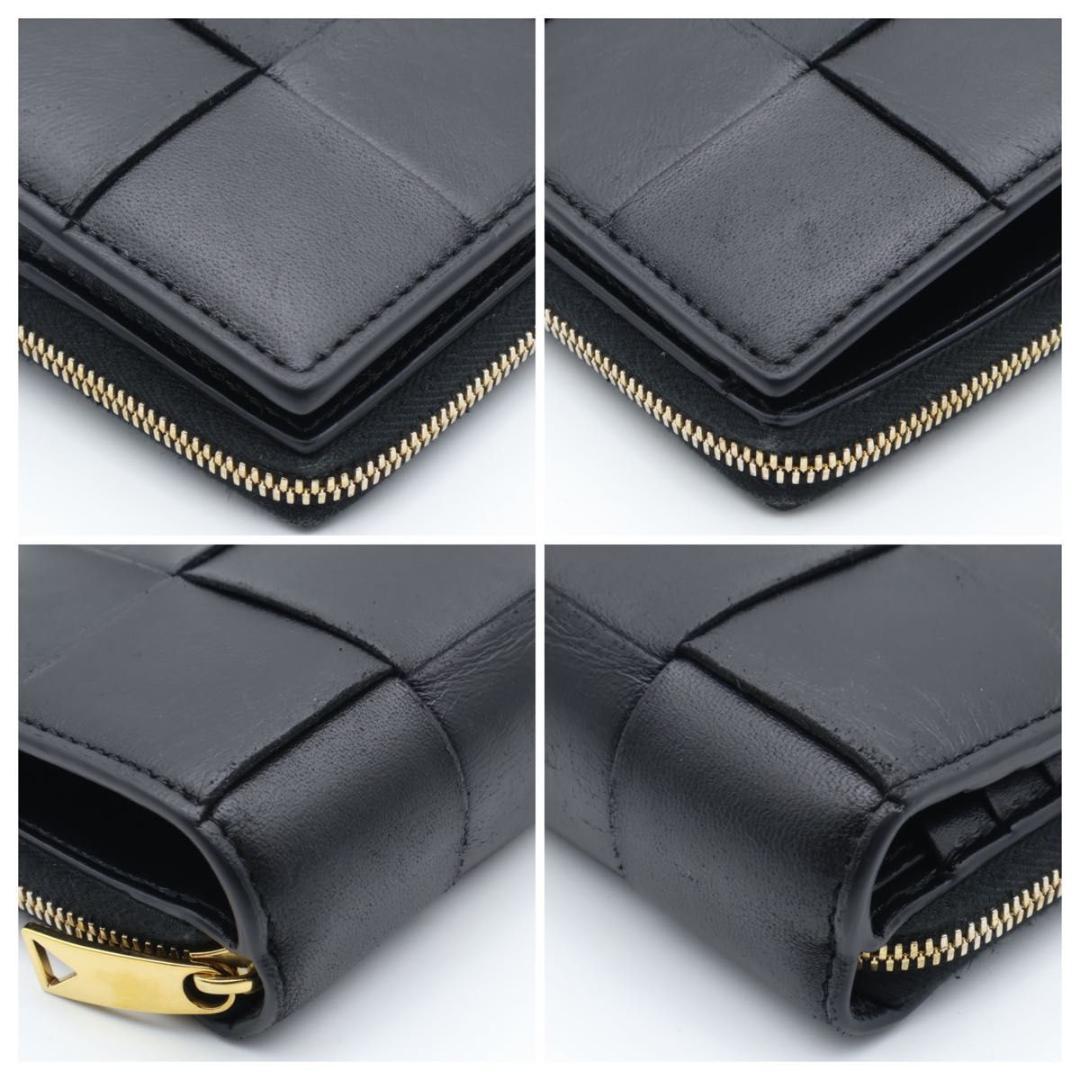 【極美品】BOTTEGAVENETA 折り財布　黒　コンパクトジップウォレット
