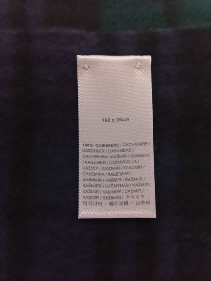 Johnstons of Elgin 小判チェックスカーフ カシミヤ 新品未使用