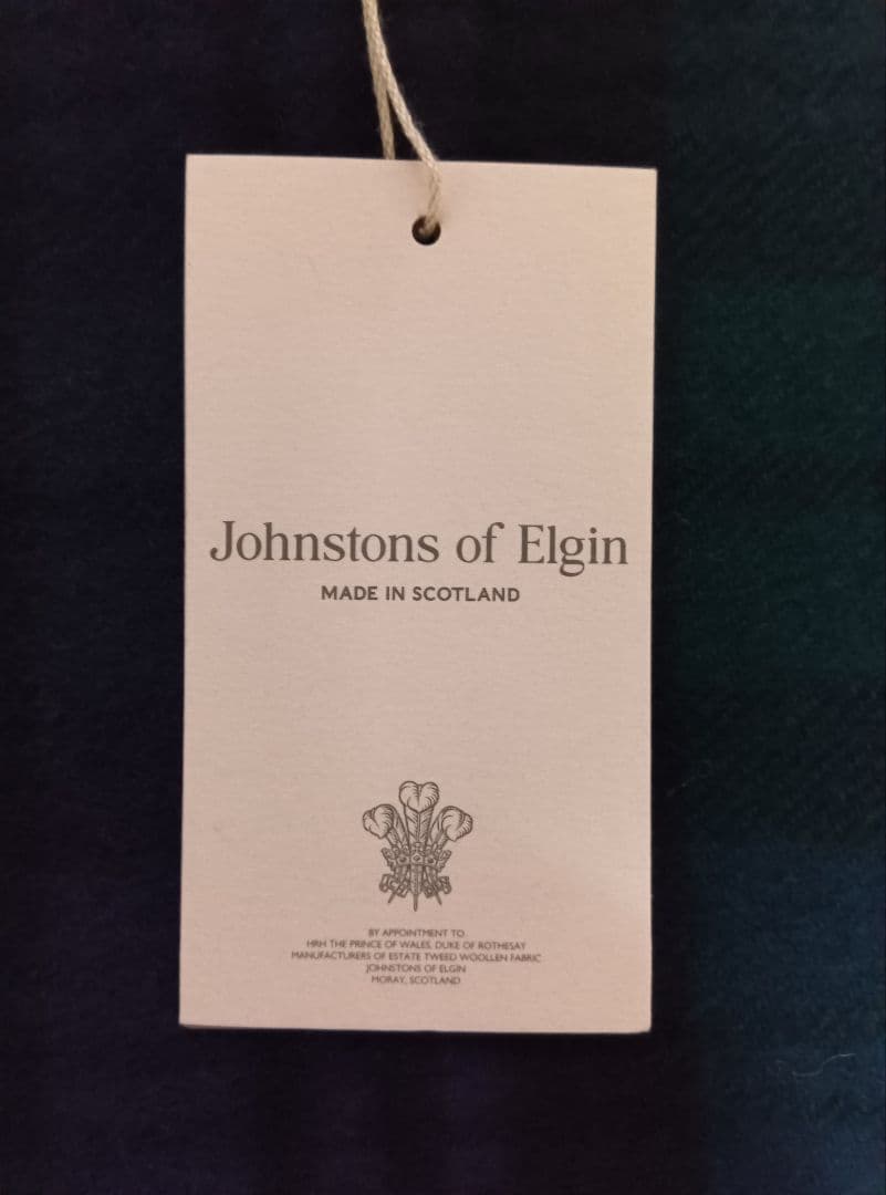 Johnstons of Elgin 小判チェックスカーフ カシミヤ 新品未使用
