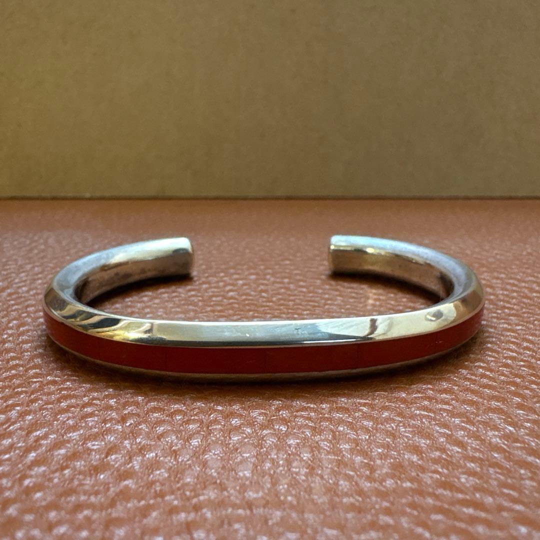 インディアンジュエリー　ズニ族 Ｊ.Ｎatachu 作　コーラル　バングル