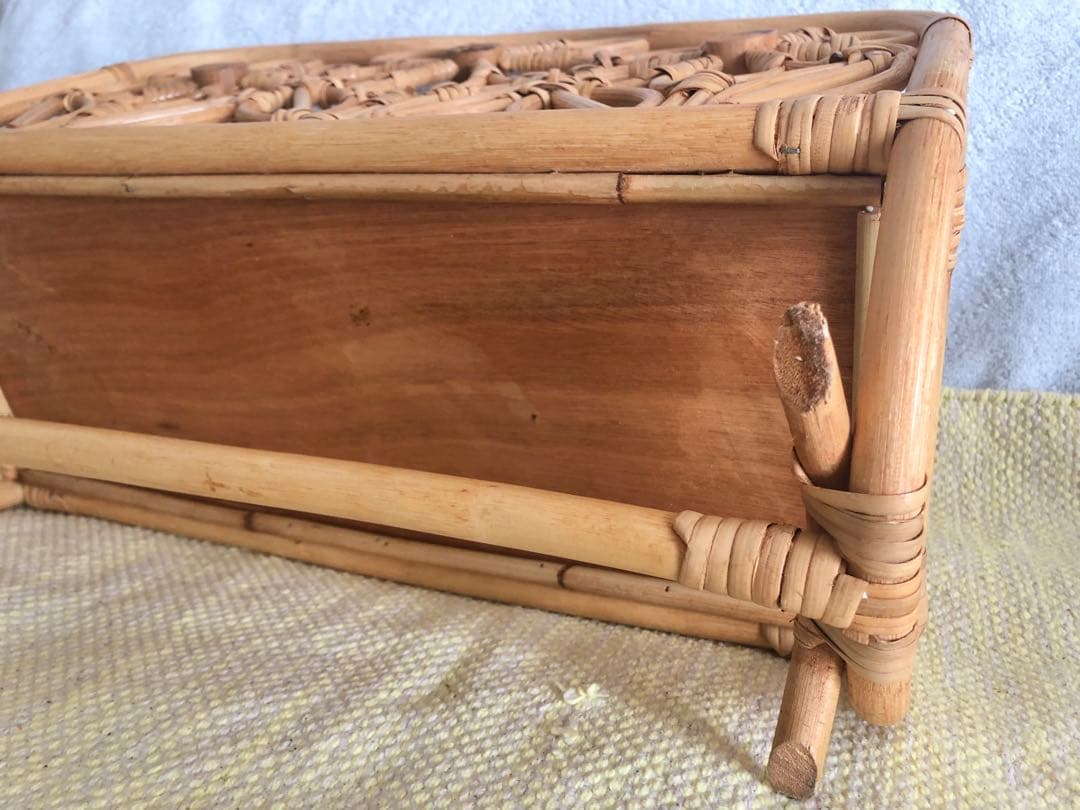 キッズベビーローチェアラタンインテリアアンティーク北欧家具レトロ木製椅子犬撮影藤