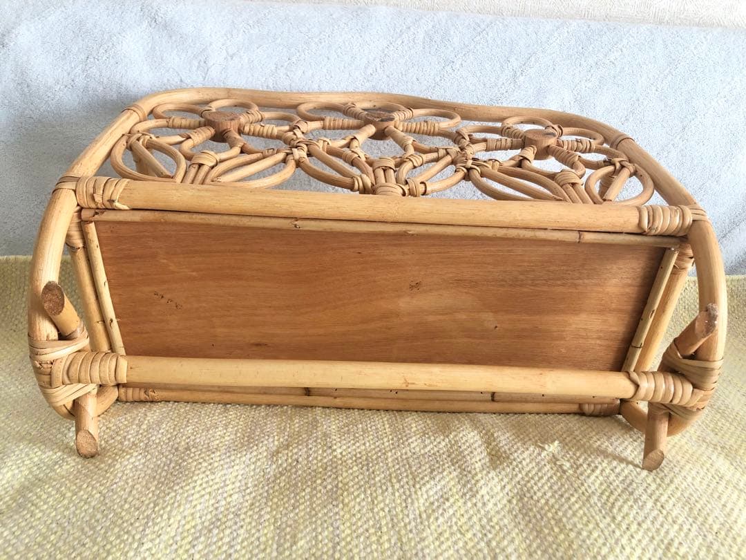 キッズベビーローチェアラタンインテリアアンティーク北欧家具レトロ木製椅子犬撮影藤