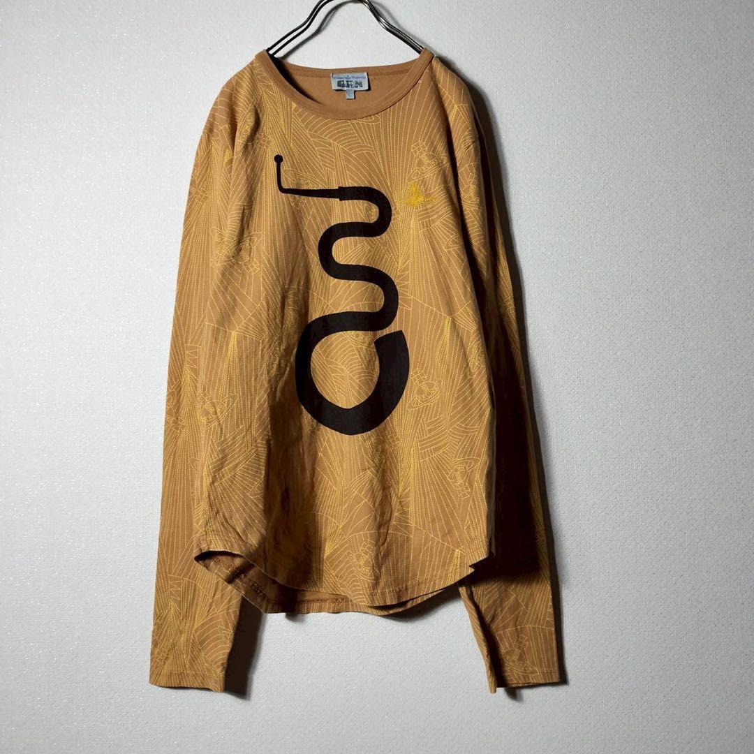 ヴィヴィアンウエストウッドマン ロンT 長袖カットソー 刺繍オーブロゴ