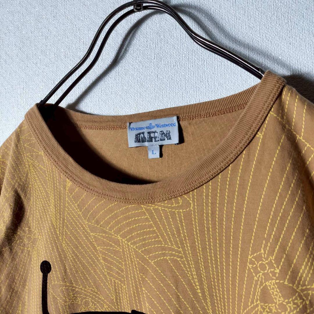 ヴィヴィアンウエストウッドマン ロンT 長袖カットソー 刺繍オーブロゴ