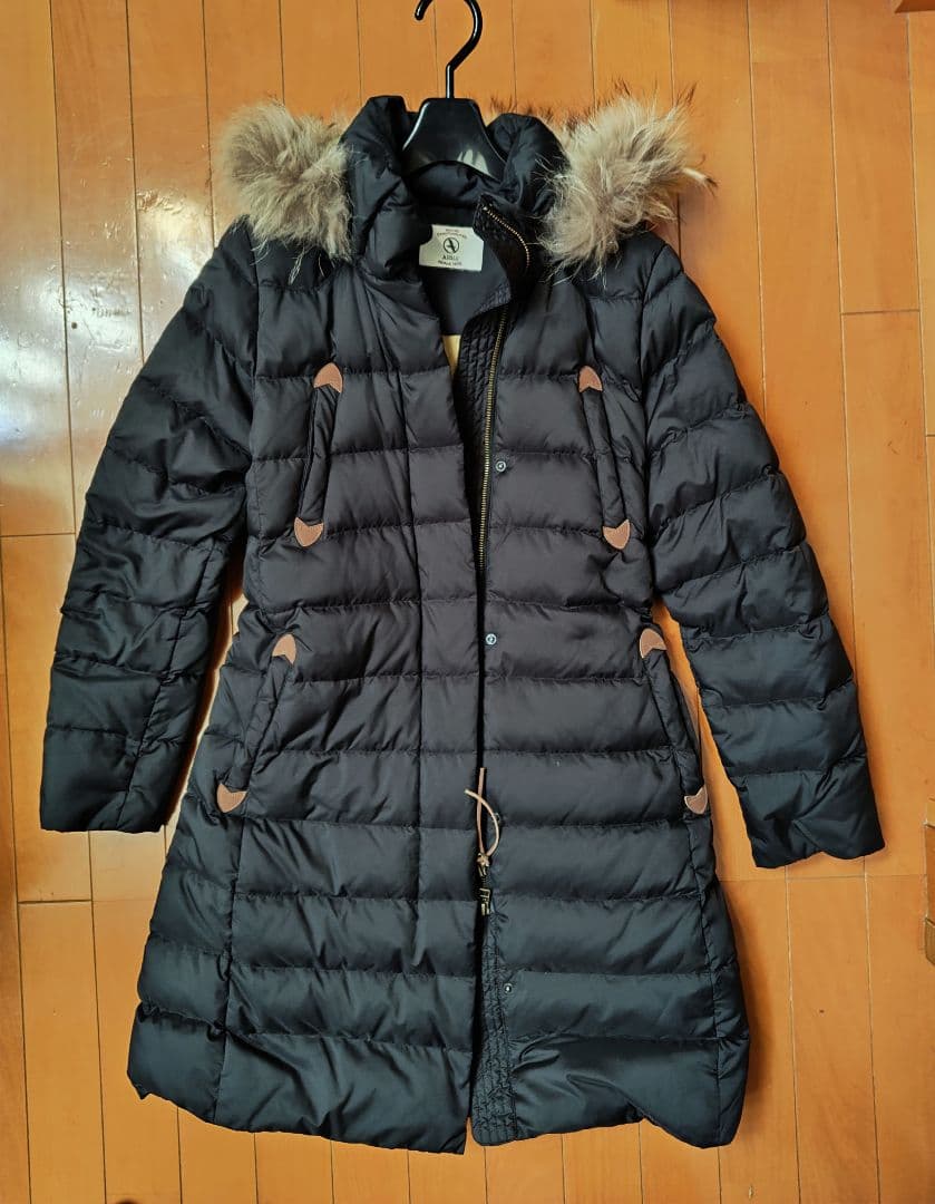AIGLE レディースダウンコート 黒 美品