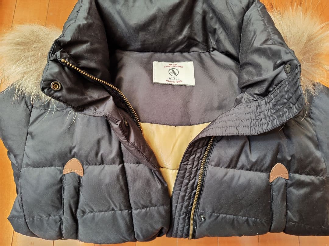 AIGLE レディースダウンコート 黒 美品