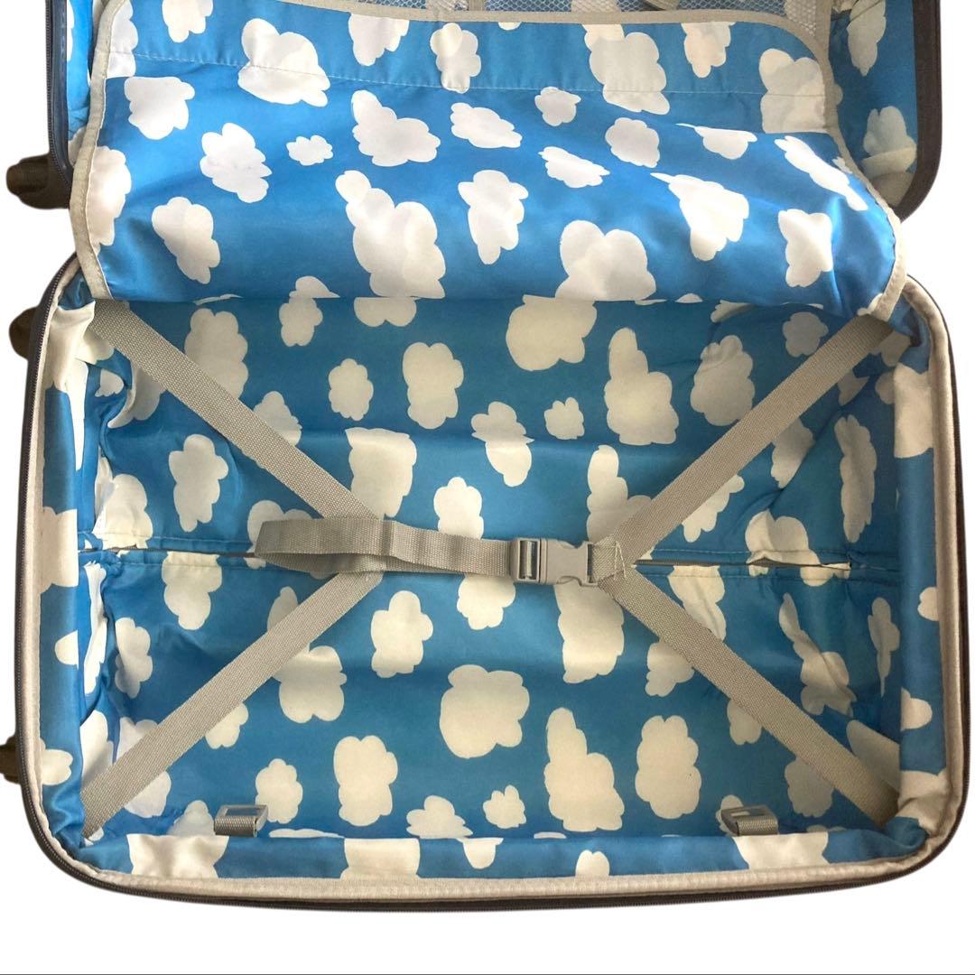 J様　カステルバジャック✨キャリーケース　スーツケース　ブルー　総柄　鍵付き