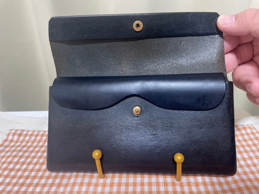 safuji 長財布　革　ブラック