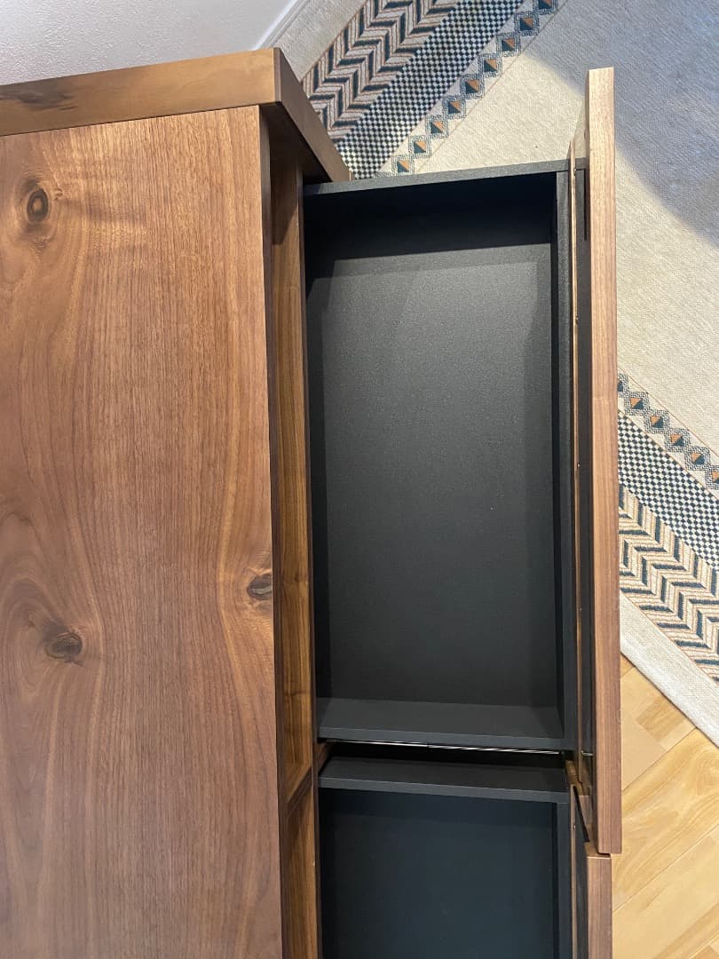 【美品】ウォールナット無垢材 関家具 テレビ台 150cm 引き出し付き