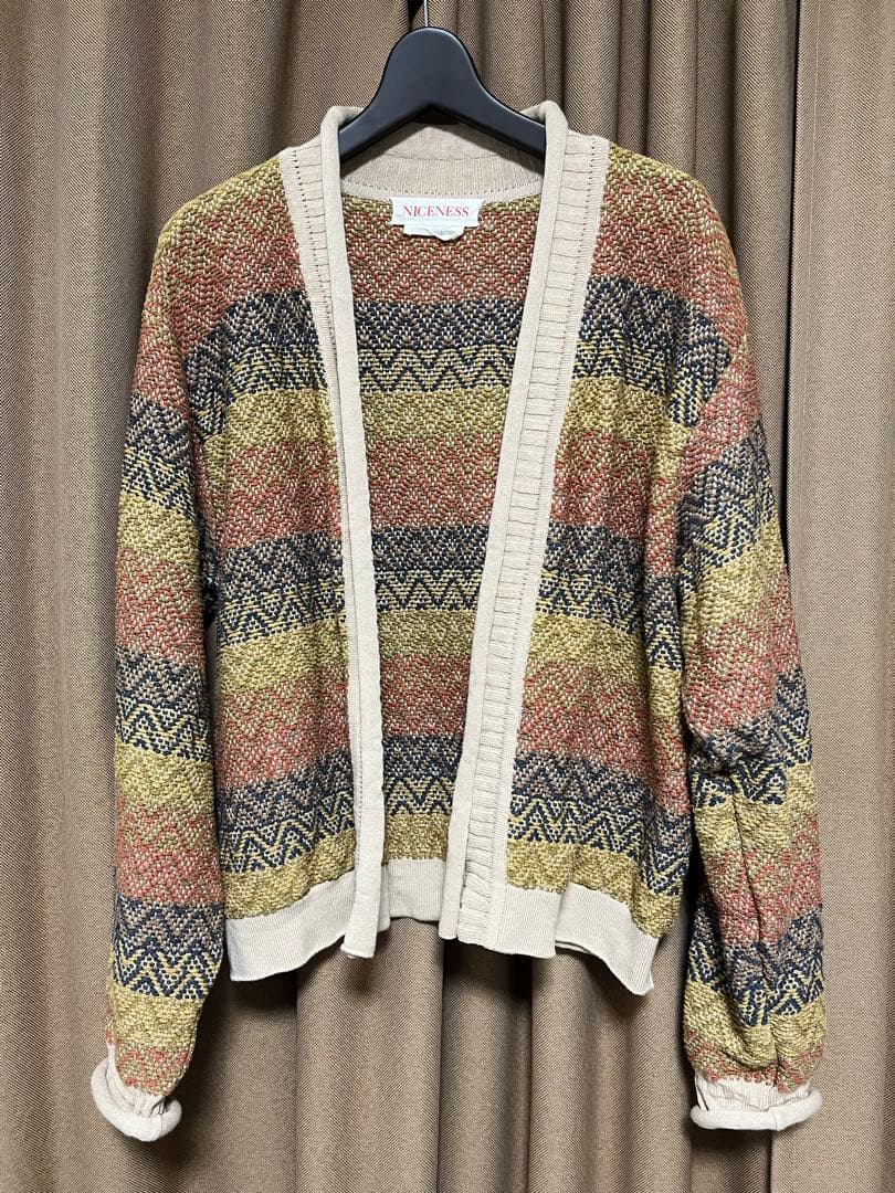 【美品】23ss NICENESS WEAVER カーディガンS Limited
