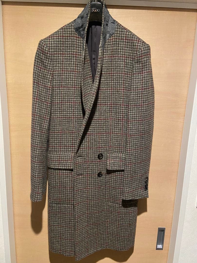 ポールスミス　チェック柄 ダブルブレスト チェスターコート