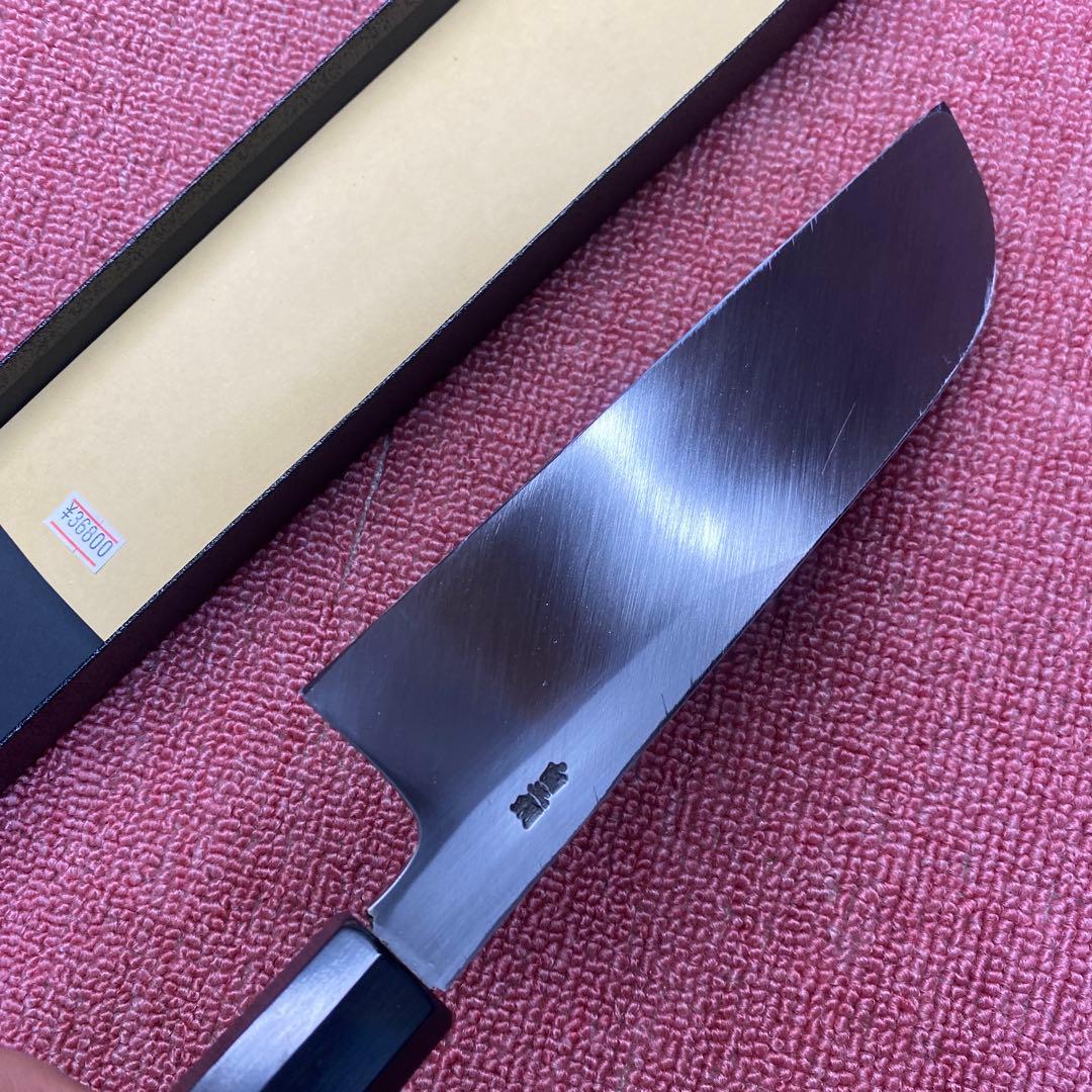 白ニ鋼　鎌薄刃包丁　210㎜ ７寸