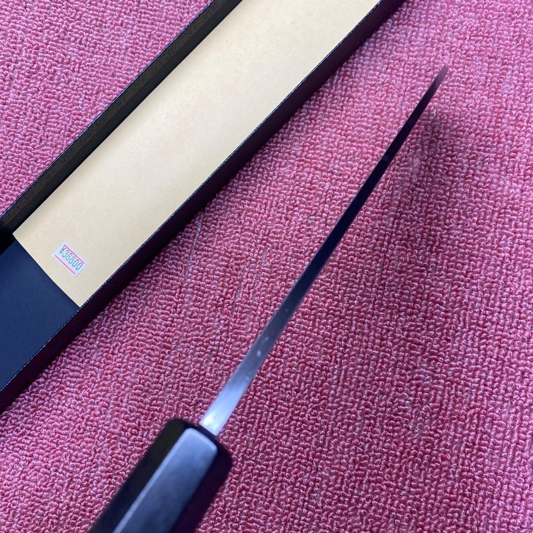 白ニ鋼　鎌薄刃包丁　210㎜ ７寸