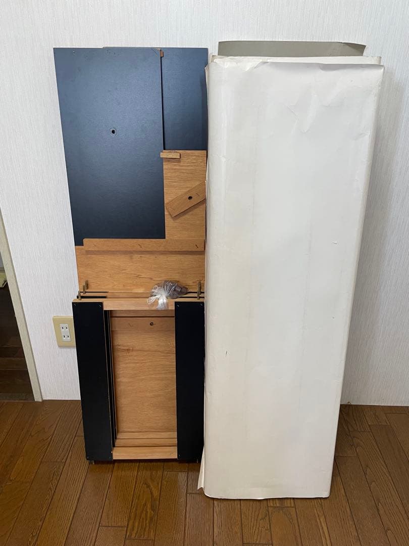 和風 3段 飾り棚 畳敷き 黒色 漆塗り風 骨董品 民芸家具　五月人形