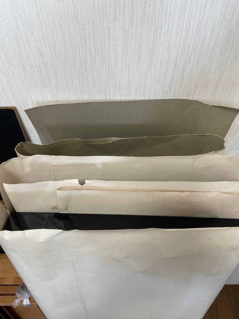 和風 3段 飾り棚 畳敷き 黒色 漆塗り風 骨董品 民芸家具　五月人形