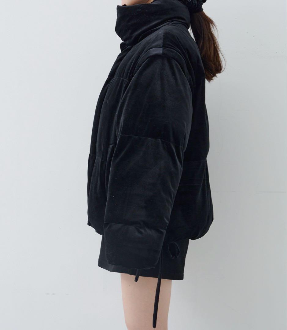 Kastane 袖取り外し可/2WAY ベロアパディングブルゾン