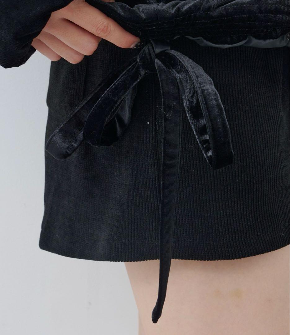 Kastane 袖取り外し可/2WAY ベロアパディングブルゾン