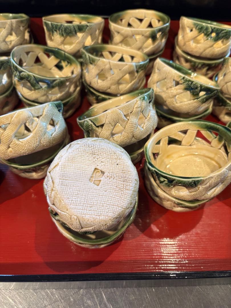 陶器製　小鉢　籠目　30個セット