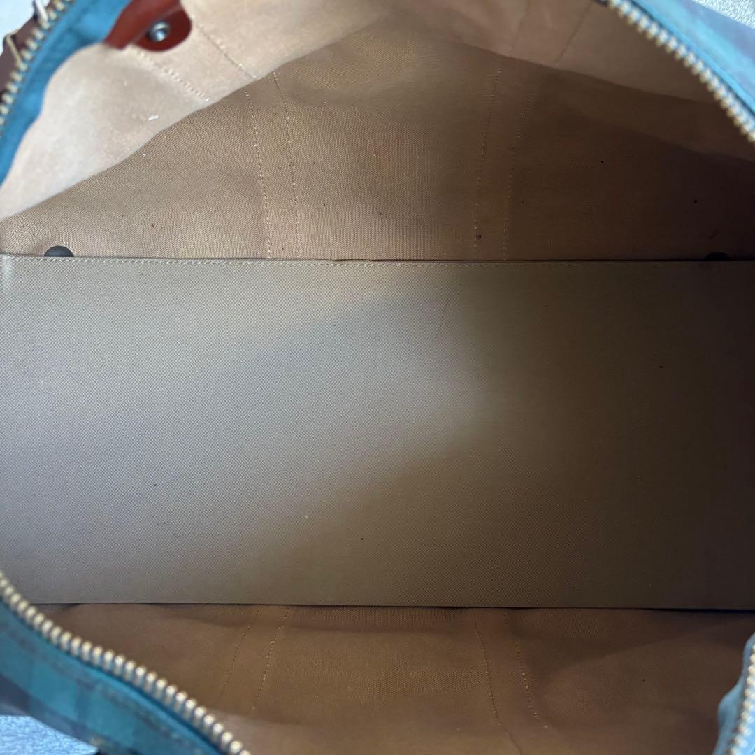 ポロラルフローレン ブラックウォッチ ボストンバッグ PVCレザー グリーン 緑