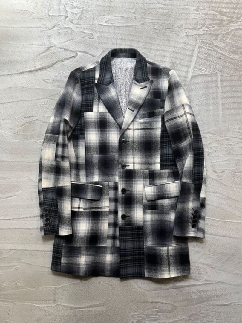 numbernine 07aw パッチワークチェスターコート
