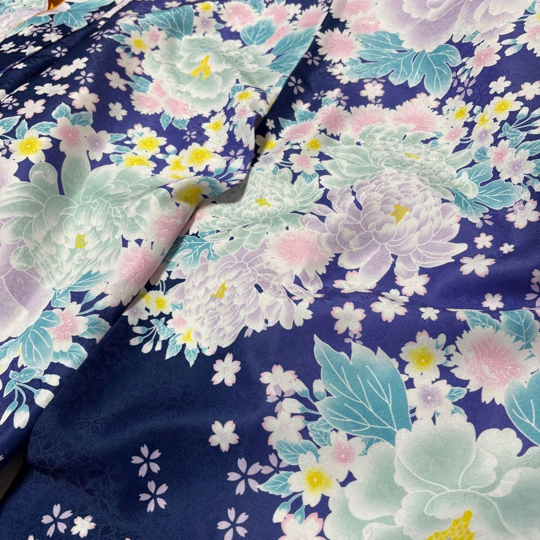 美品　KYOETSU 卒業式　袴　５点セット　簡単着付け　160 花柄　即日