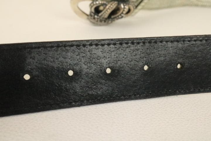 リ*君様 【超美品】☆ジャスティンデイビス： シルバー925　王冠バックル　レザ