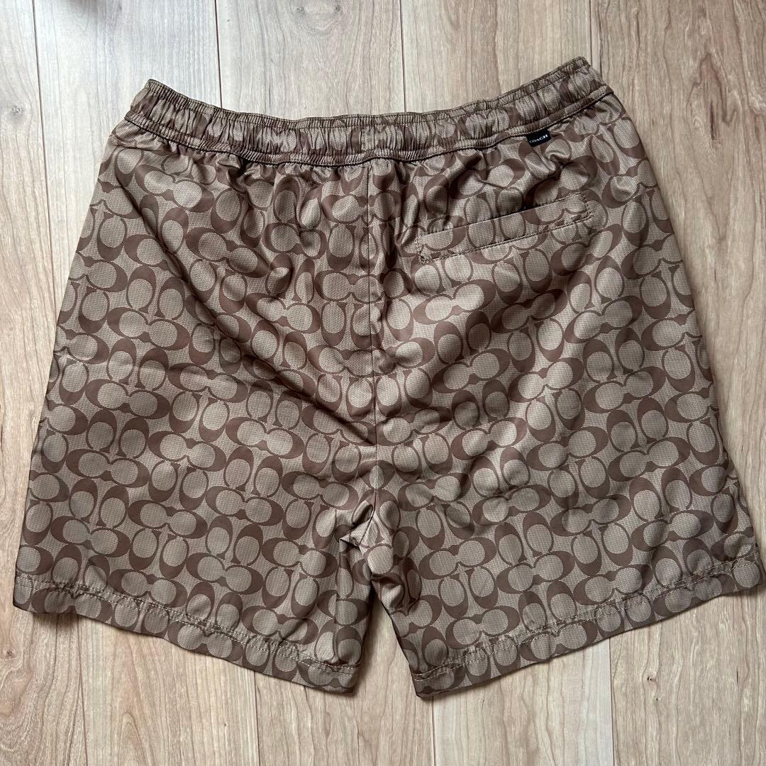 美品　コーチ　coach メンズ　スイムウェア　水着　ショーツ　総柄　M