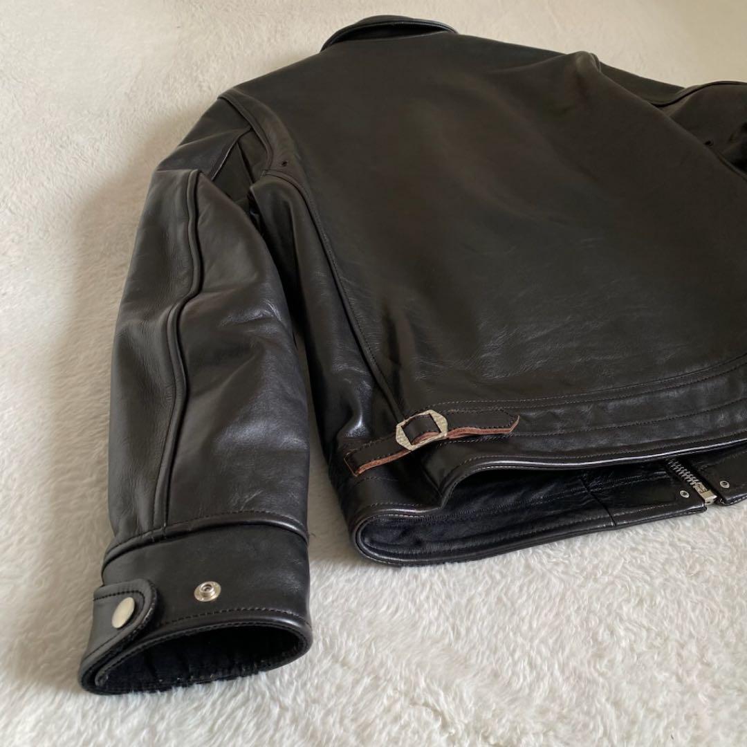 【美品】STARKE HAUT 茶芯　馬革　レザージャケット　トラッカー　L