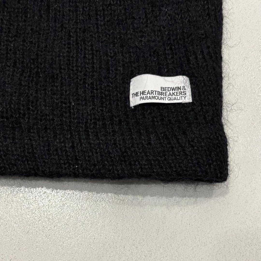 美品 ベドウィン モヘヤ モヘア 毛足長 ニット カーディガン 3 L ブラック