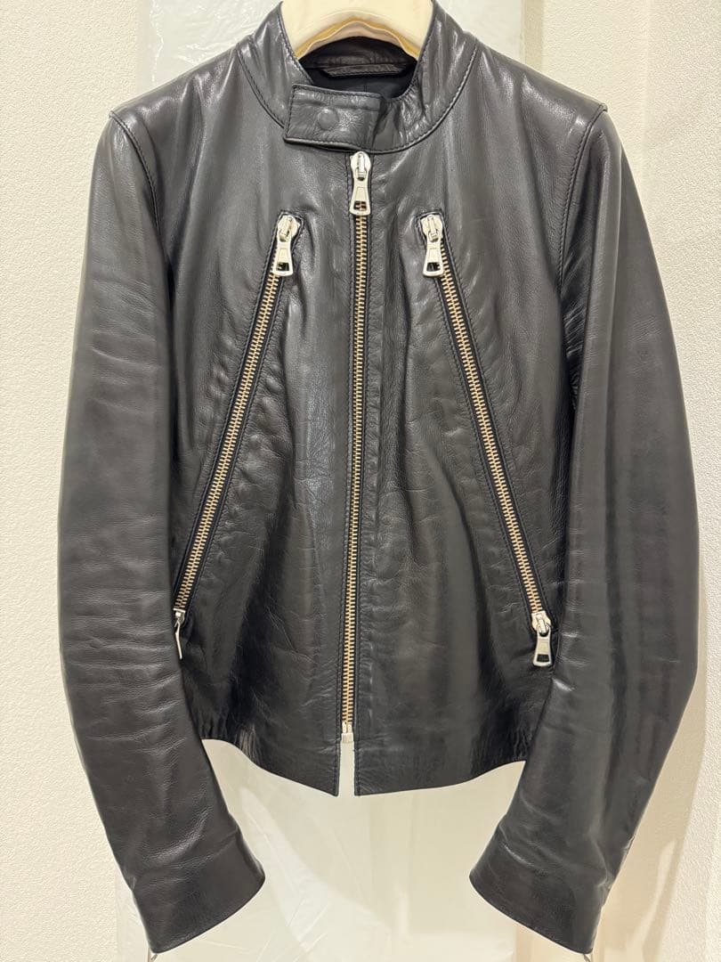 メゾン マルタン マルジェラ 2006SS本人期レザーライダース 5ZIPハの字