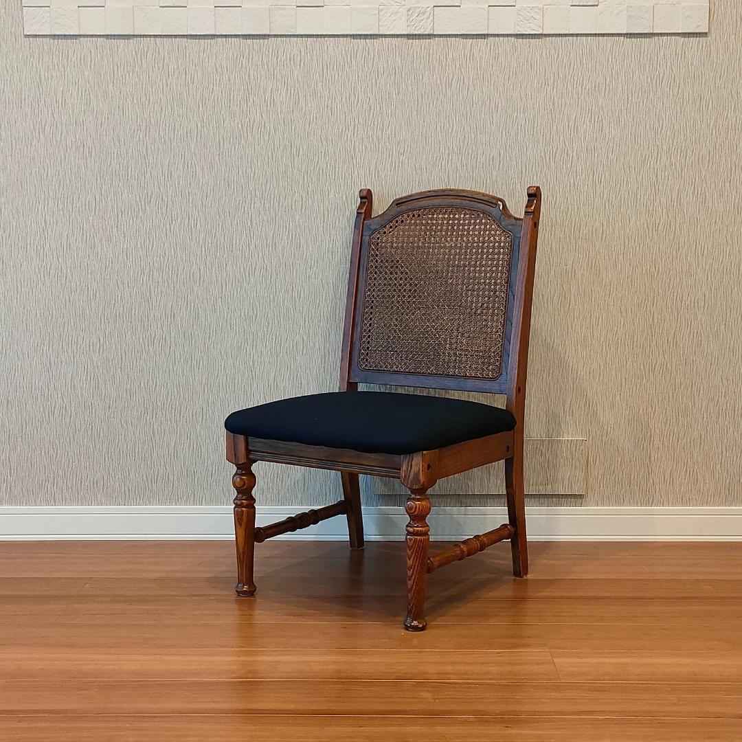 三越ブルージュ　ダイニングチェア　ラタンバック　三越製作所