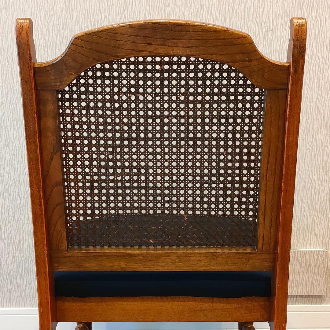 三越ブルージュ　ダイニングチェア　ラタンバック　三越製作所