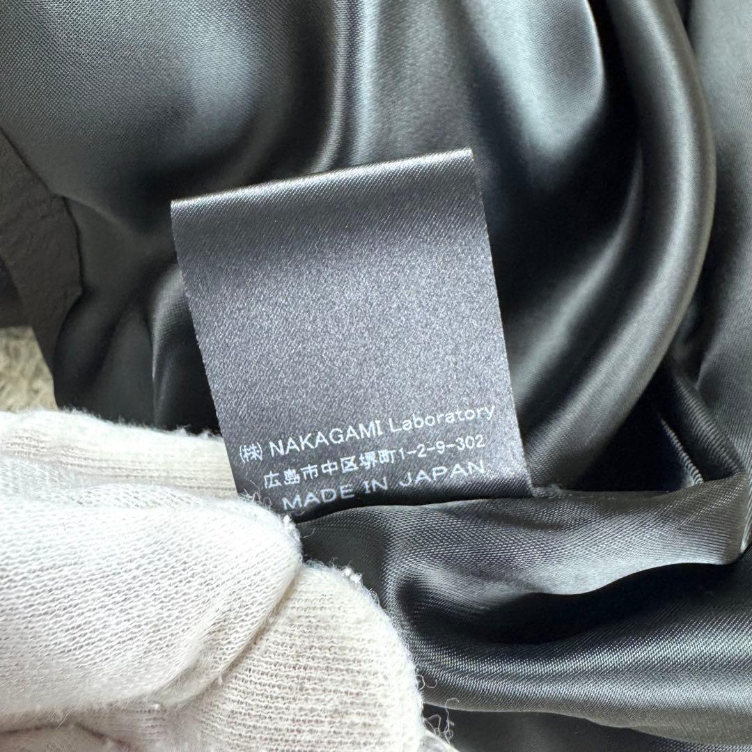 極美品★NAKAGAMI ダブルライダースジャケット ビックシルエット 牛革 黒