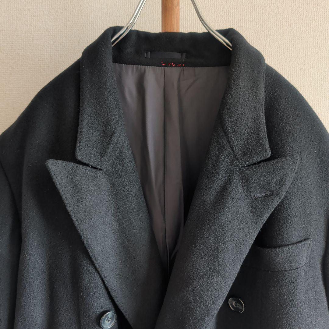 希少 ARTIGIANO ダブルチェスターコート 超ロングコート カシミヤ混紡