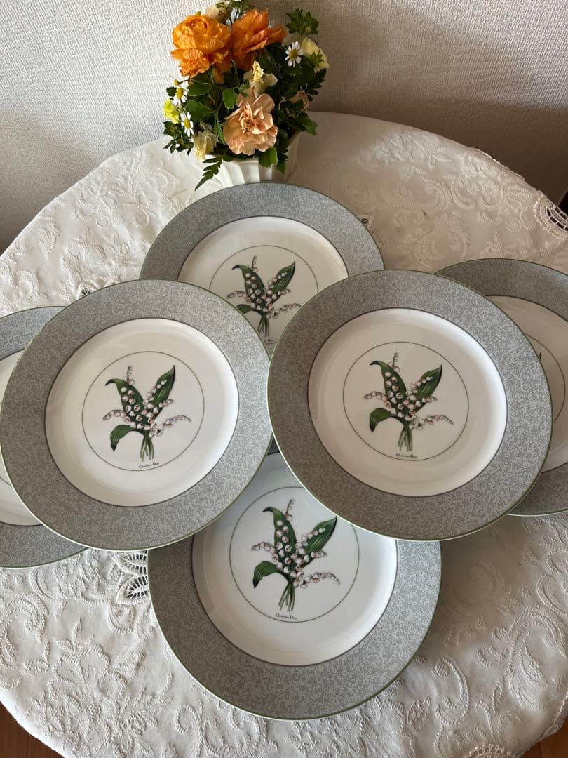 Diorクリスチャンディオールミリラフォーレディナー皿6枚