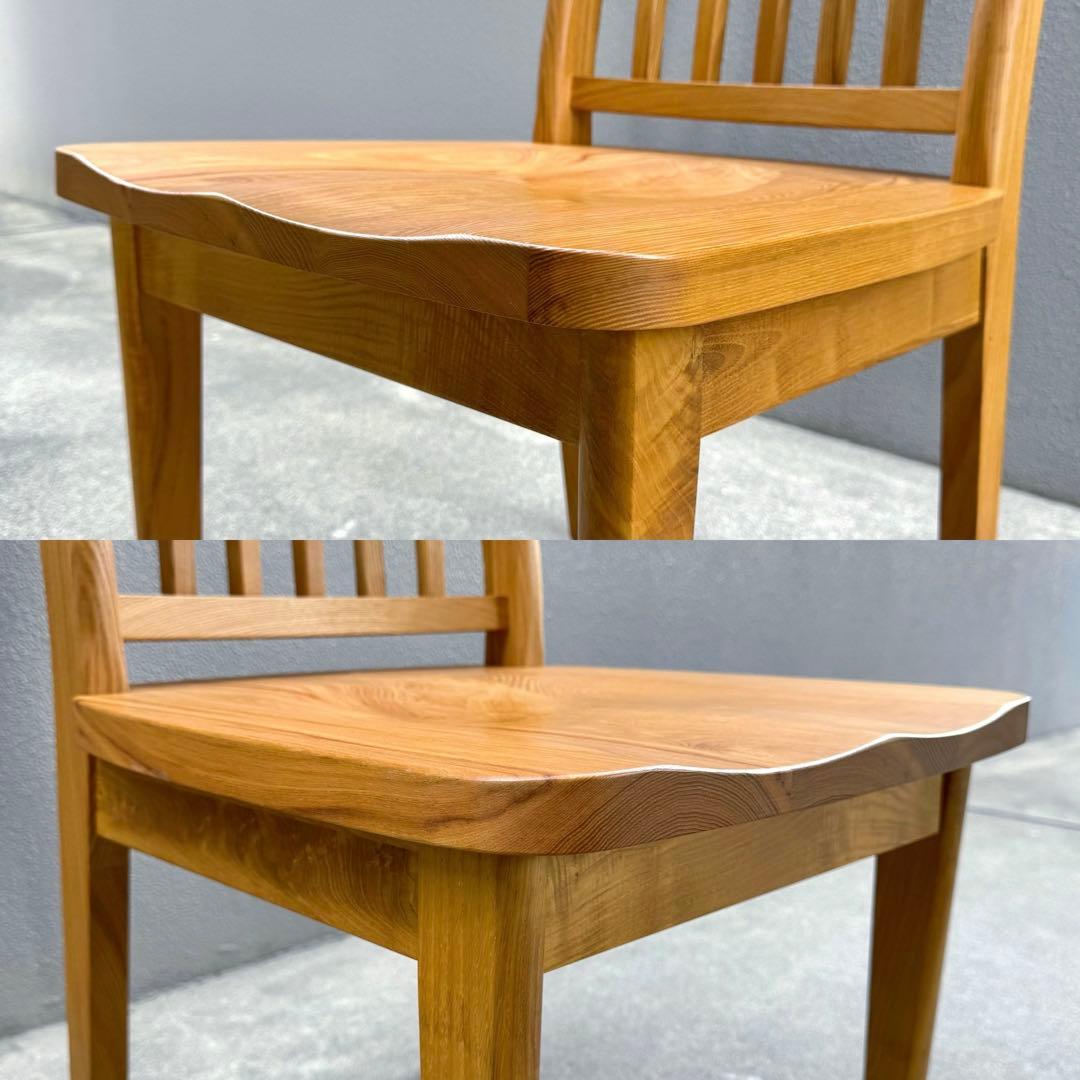 北欧調 オーク 無垢 ダイニングチェア ウインザー 北欧 アームレス ボウバック