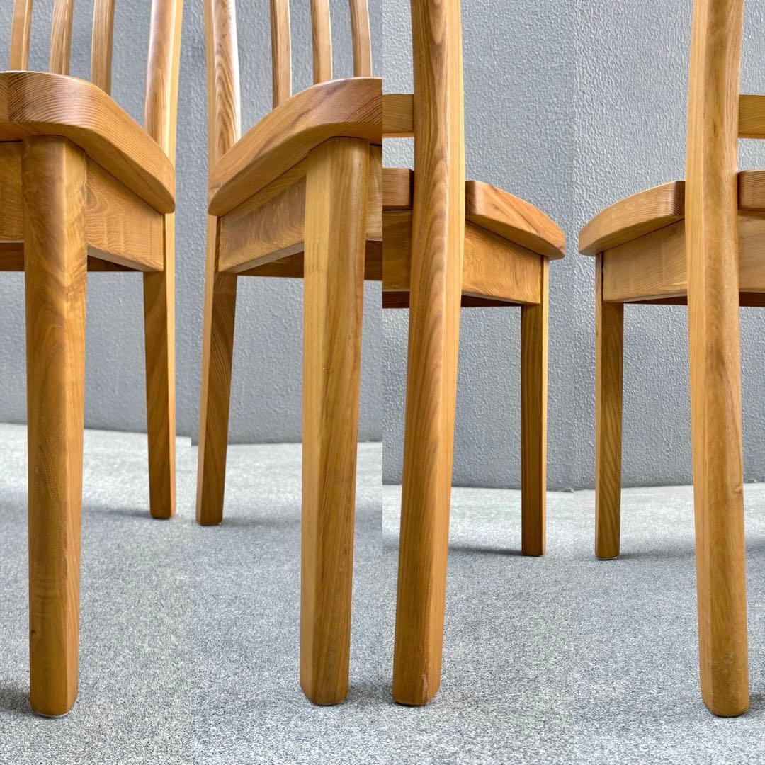 北欧調 オーク 無垢 ダイニングチェア ウインザー 北欧 アームレス ボウバック
