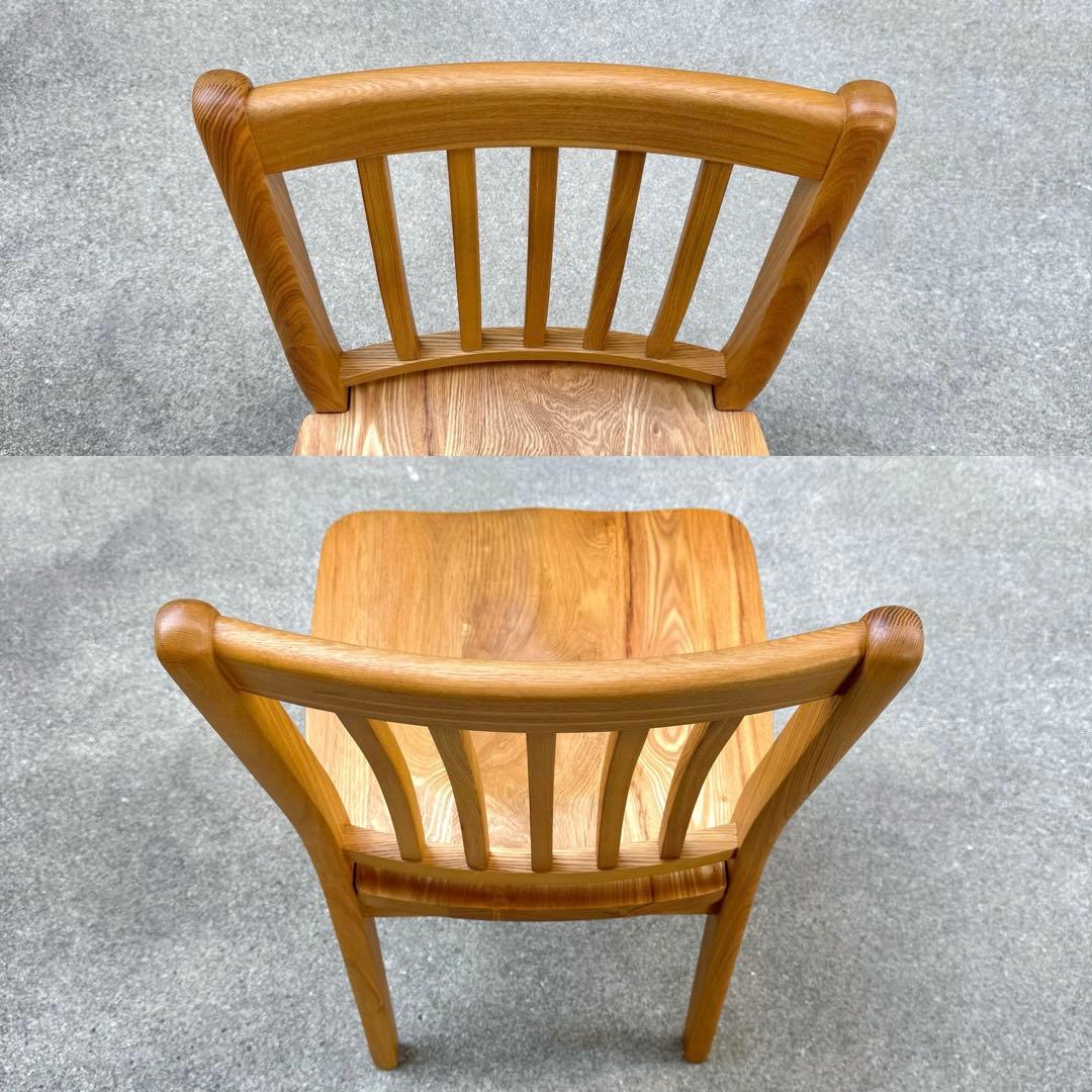 北欧調 オーク 無垢 ダイニングチェア ウインザー 北欧 アームレス ボウバック