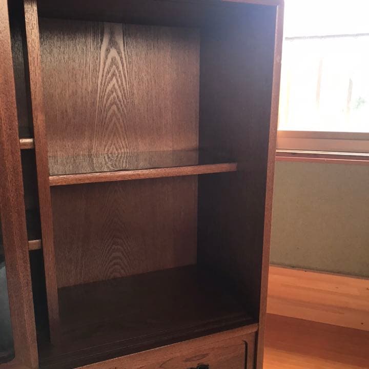 和風 レトロ 飾り棚 茶棚 サイドボード けやき