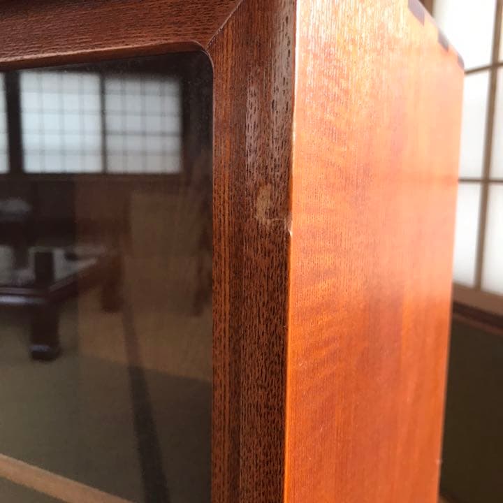 和風 レトロ 飾り棚 茶棚 サイドボード けやき